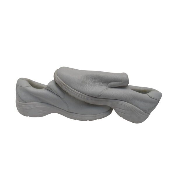 Nurse Mates Women's Slip-On Dove Slip-Resistant Leather White Size 7.5M - Picture 6 of 8